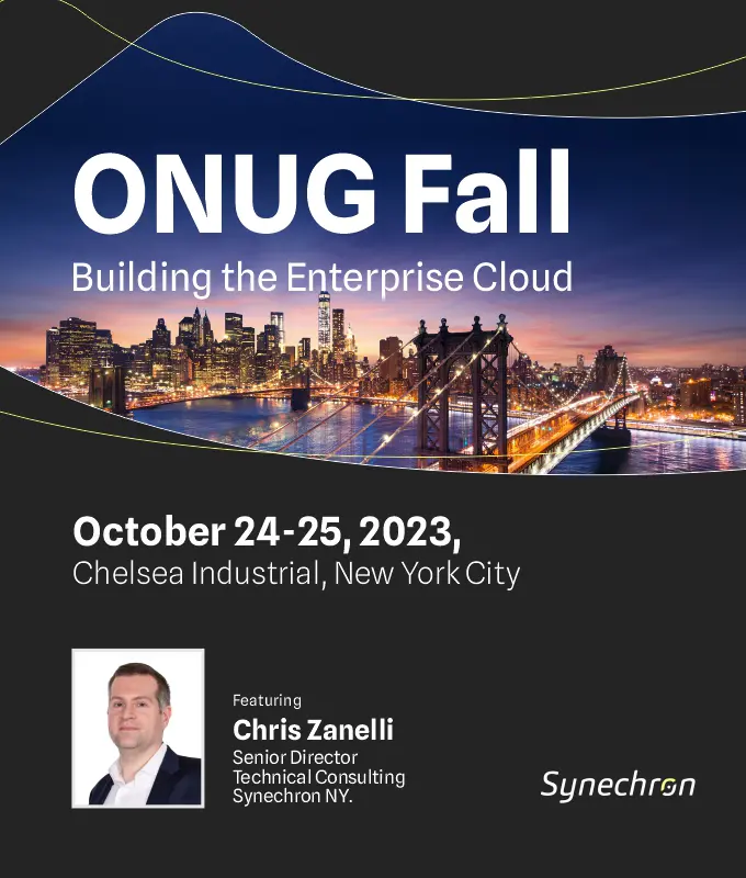 ONUG Fall Cloud InPerson Event Synechron
